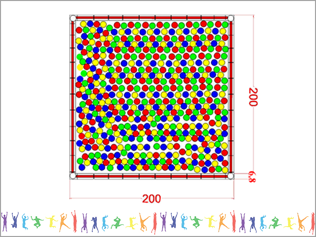02 - 40218  - Top Havuzu (Kare Fileli) Teknik Çizim