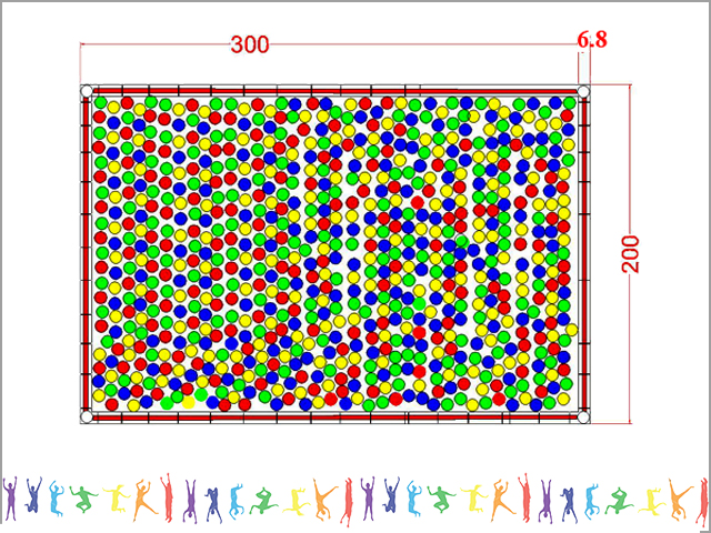 03 - 40222 -  Top Havuzu (Dikdörtgen) Teknik Çizim