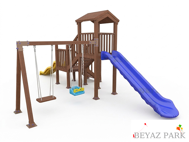 02-51503 - Ahşap Çocuk Oyun Parkı (Klasik Seri)