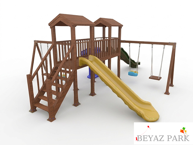 06-51507 - Ahşap Çocuk Oyun Parkı (Klasik Seri)
