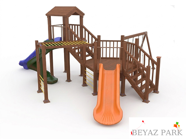 07-51508 - Ahşap Çocuk Oyun Parkı (Klasik Seri)