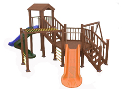 07-51508 - Ahşap Çocuk Oyun Parkı (Klasik Seri)