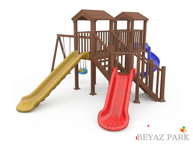 08- 51509 - Ahşap Çocuk Oyun Parkı (Klasik Seri)