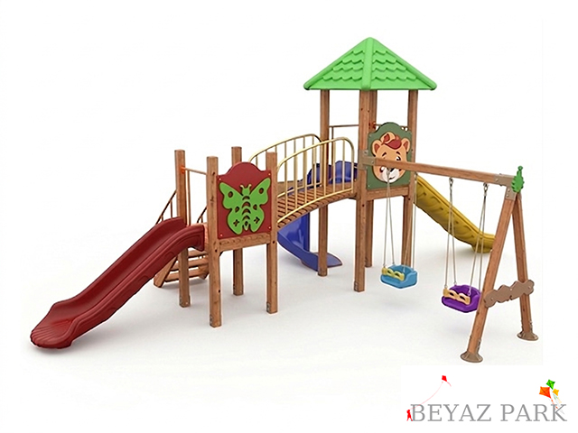 05-51555-Ahşap Seri Çocuk Oyun Parkı