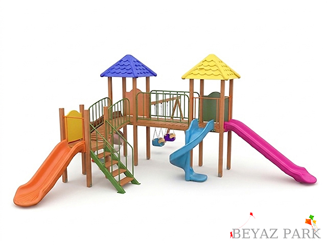 06-51556-Ahşap Seri Çocuk Oyun Parkı