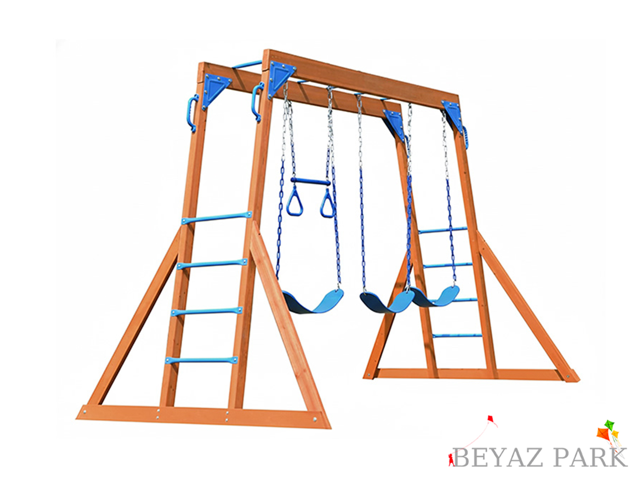 09-30670 Üçlü Ahşap Salıncak Seti
