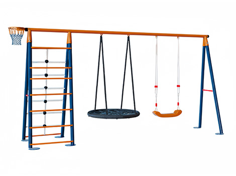 30718 - Metal Tırmanmalı Bahçe Çocuk ve Bebek Salıncak Seti