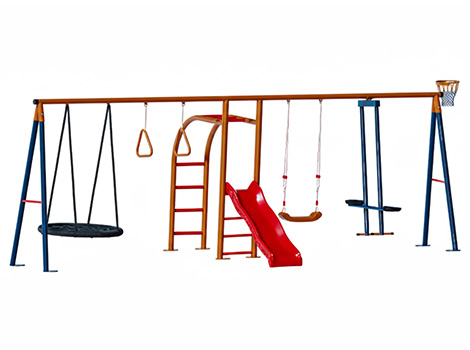 30724 - Barfiks Tırmanmalı Çoklu Bahçe Kaydırak Salıncak Seti