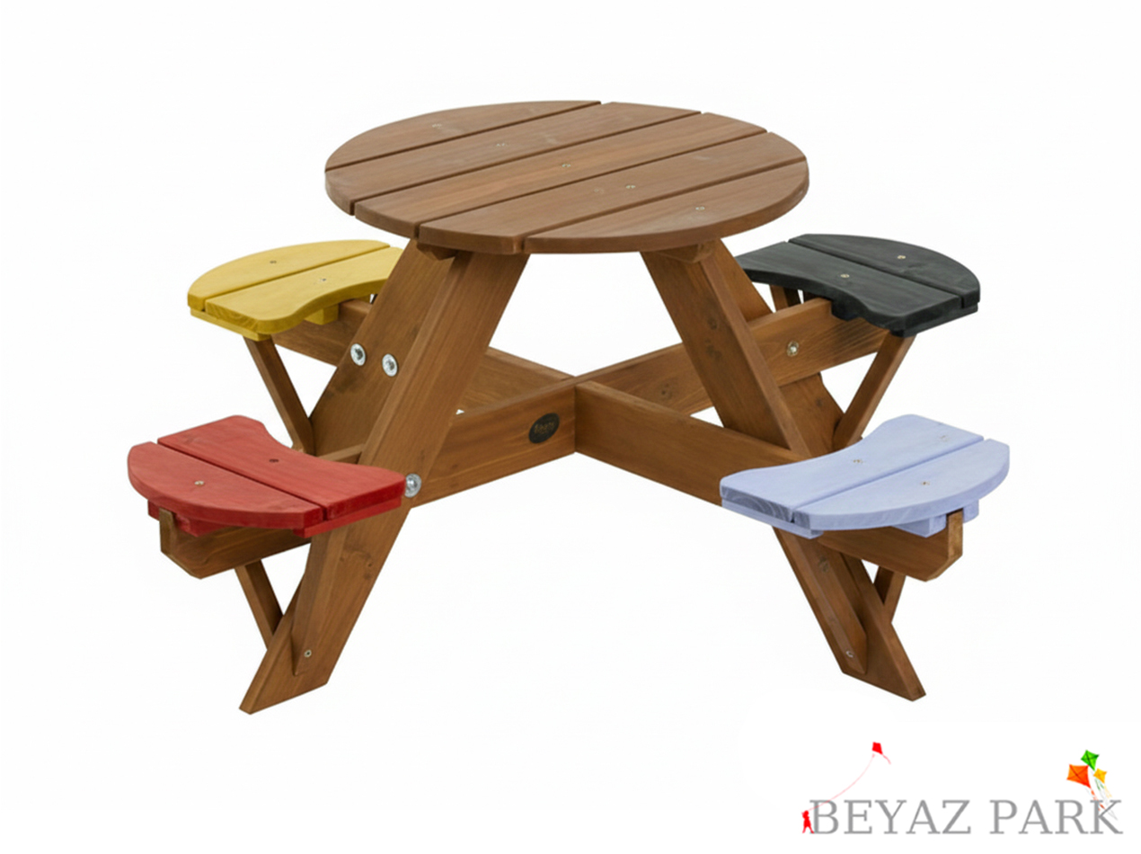 36 - 30835 - Ahşap Çocuk Piknik Masası
