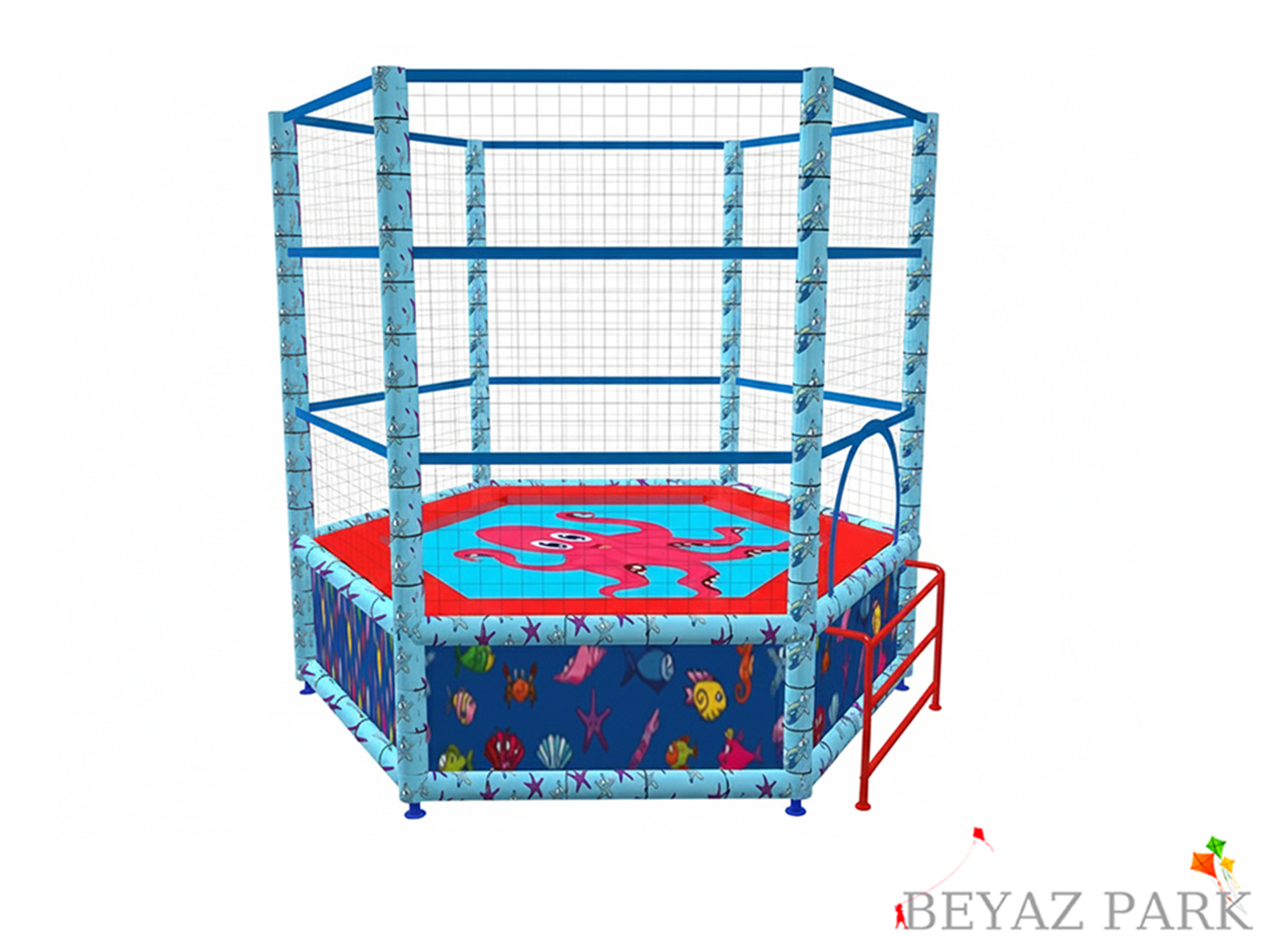 06 - Step Trambolin (Altıgen File Korumalı) Çap:265 cm