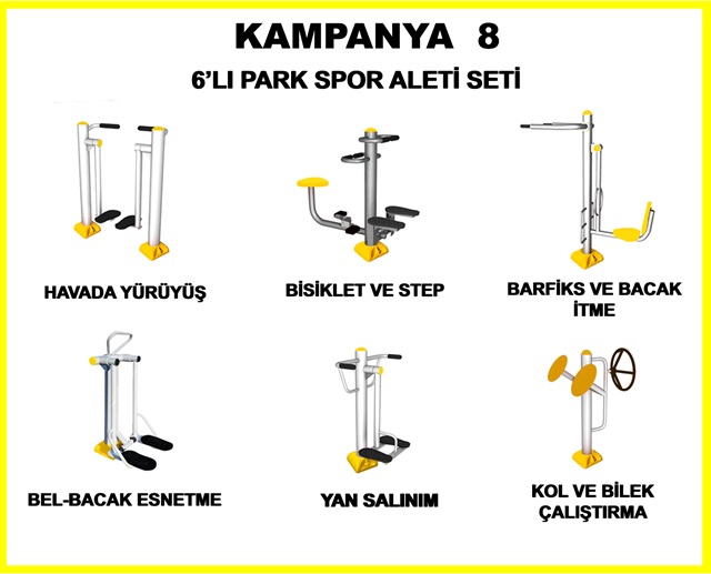 KAMPANYA - 08 ALTILI PARK SPOR ALETLERİ TAKIMI