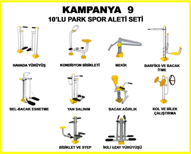 KAMPANYA - 09 ONLU PARK SPOR ALETLERİ TAKIMI