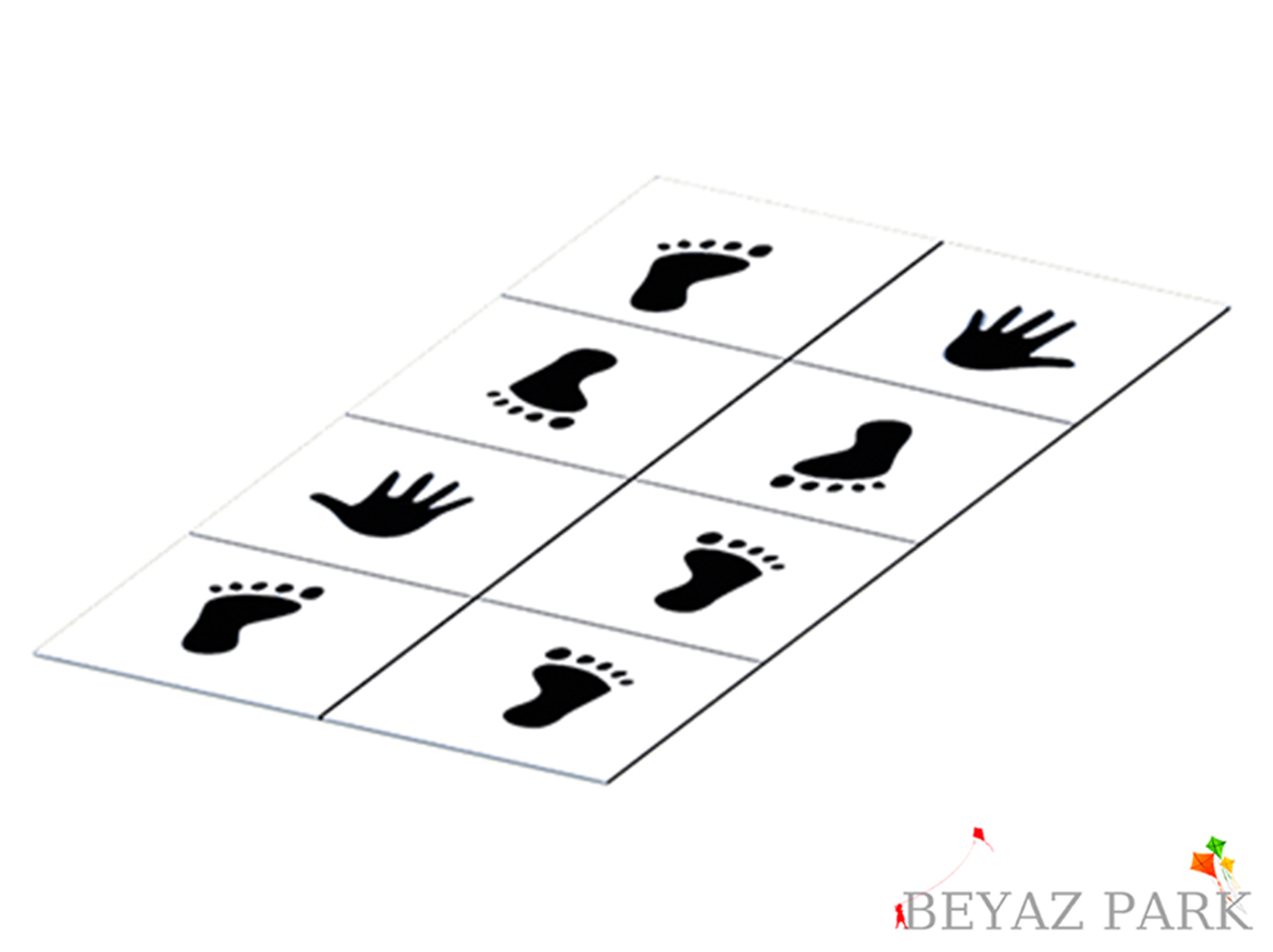 07-61500 Fiziksel Beceri Ve Denge Oyun Takımı 8'Lİ (40x40x2cm Bordo-Sarı-Siyah-Yeşil ve Beyaz)