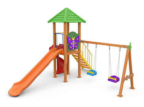 Ahşap Seri Çocuk Oyun Parkı - Park 03