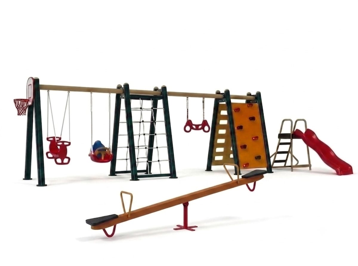 09-30795 - Kaydıraklı Tırmanmalı Salıncak Seti