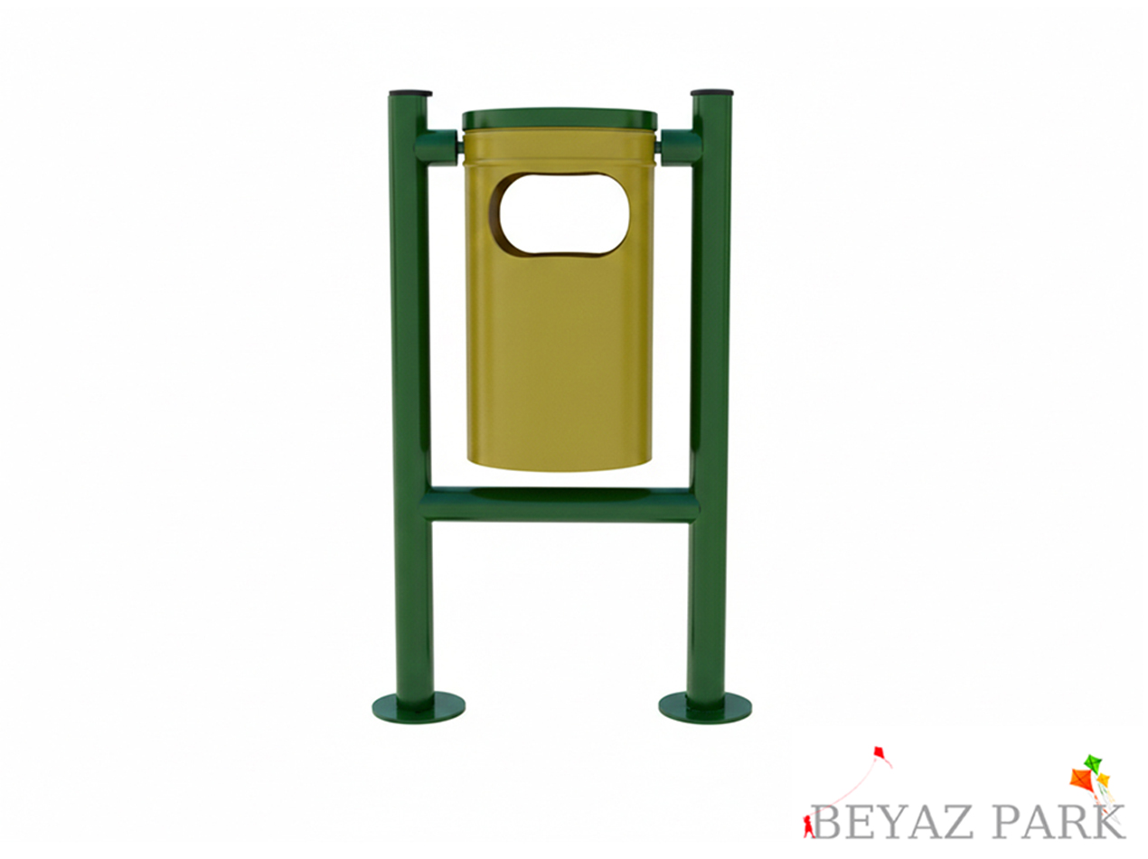 02 - Dış Mekan Metal Çöp Kovası