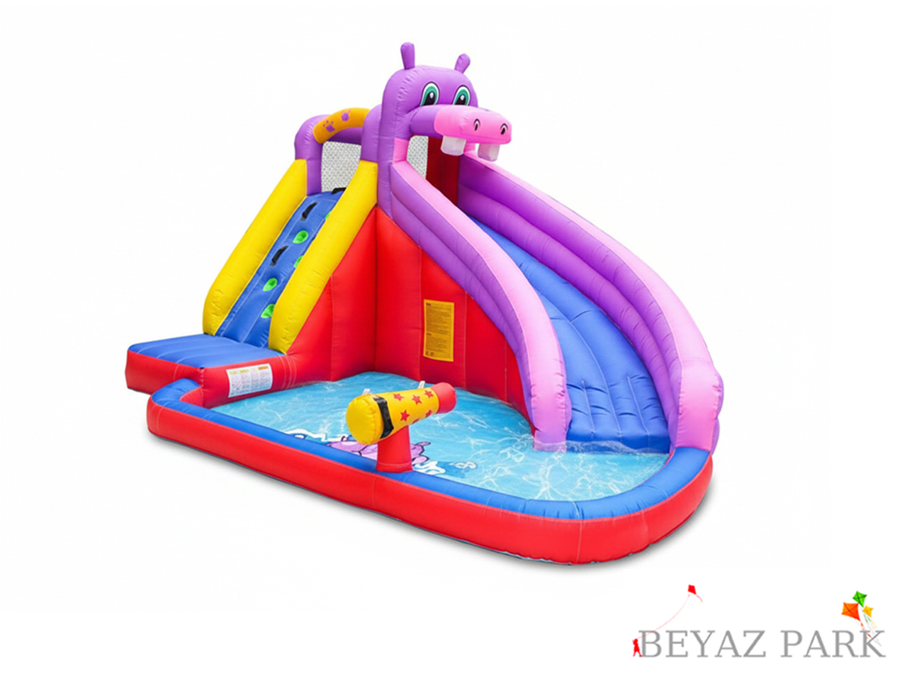 38 - 30517 - Şişme Oyun Parkı (Pembe Hipopotam Sulu Oyun Parkı)