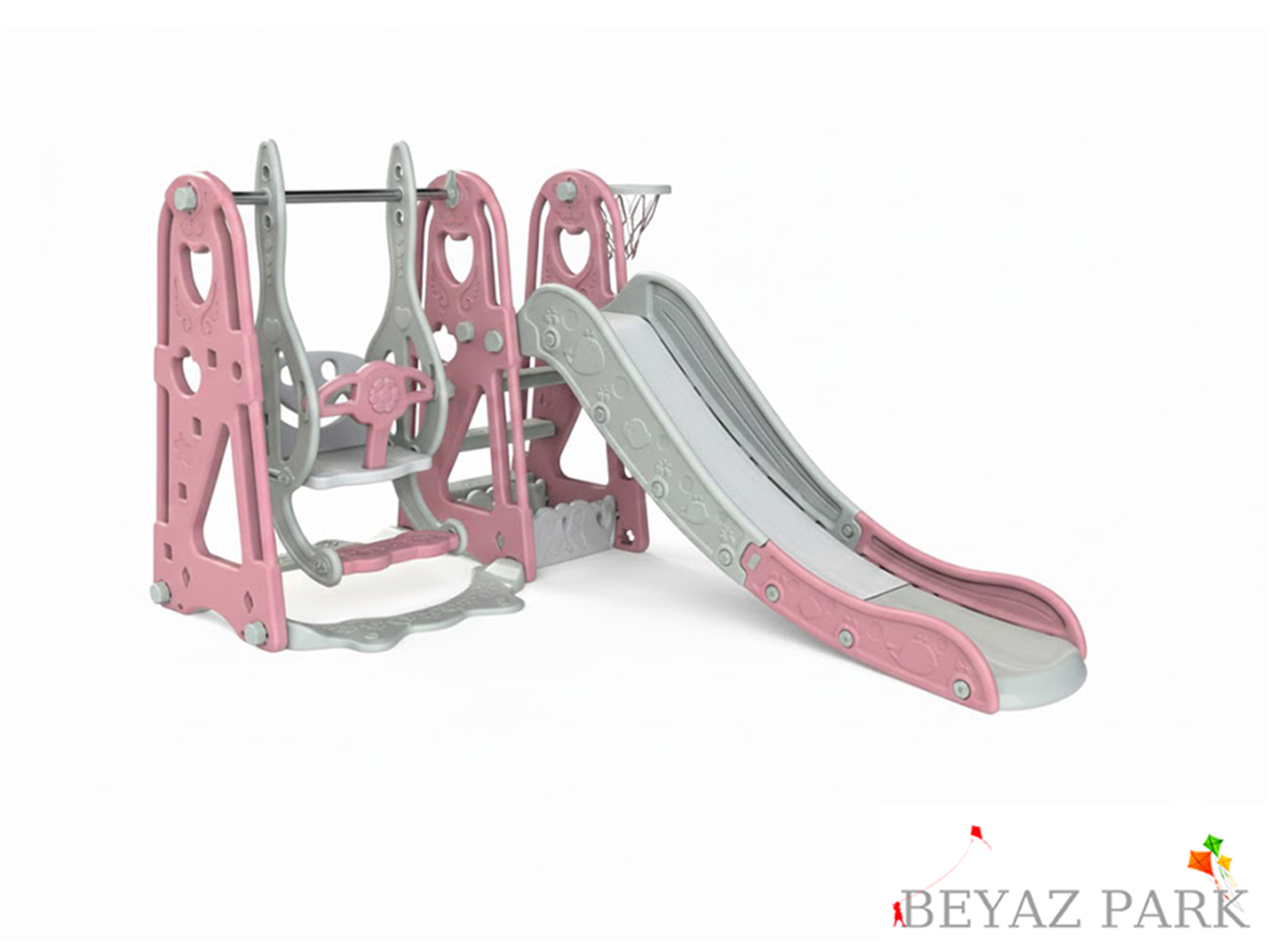 10 - 20536 - Mutlu Potalı Salıncak ve Kaydırak Seti