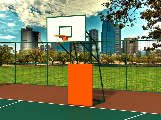 04 -60292 Dört Ayaklı Ön Korumalı Basketbol Potası
