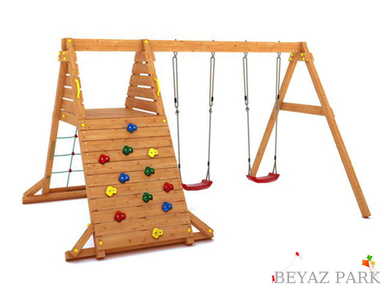 11-30673 Tırmanmalı İkili Salıncaklı Set