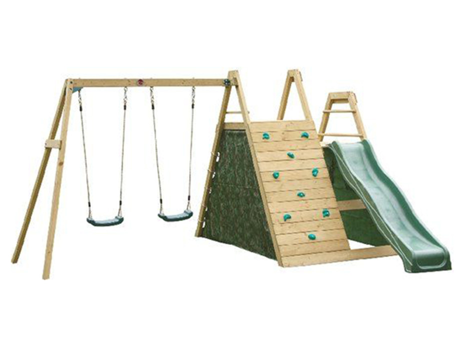 14-30677 Tırmanmalı Kaydıraklı İkili Salıncaklı Set